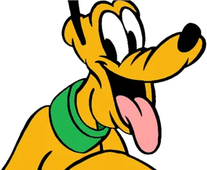 Disney Pluto Happy Expression PNG Image