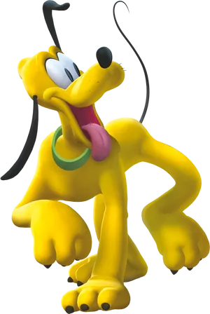 Disney Pluto Happy Expression PNG Image