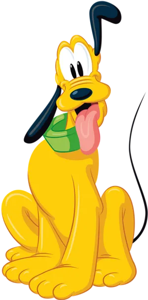 Disney Pluto Happy Pose PNG Image