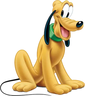 Disney Pluto Sitting Pose PNG Image