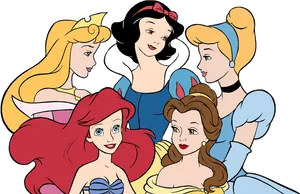 Disney Princesses Gathering PNG Image