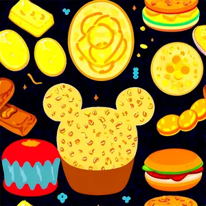 Disney Snacks Pattern Png 06282024 PNG Image