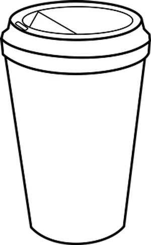 Disposable Coffee Cup Outline.jpg PNG Image