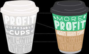 Comparitive Costs Outlines Cups - Coffee Cup, HD Png Download PNG image with transparent background