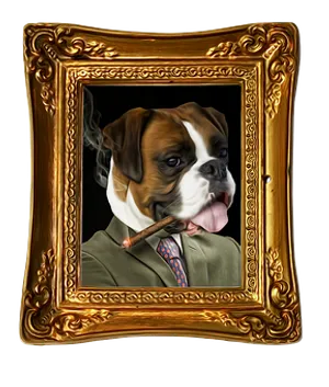 Distinguished Bulldogwith Cigar PNG Image