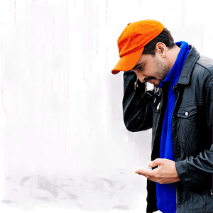 Distraught Man in Rain PNG cwa68 PNG with transparent background