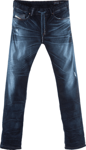 Distressed Blue Jeans PNG with transparent background