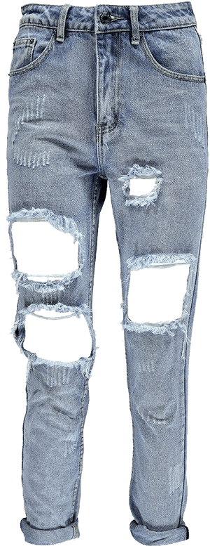 Distressed Denim Jeans PNG