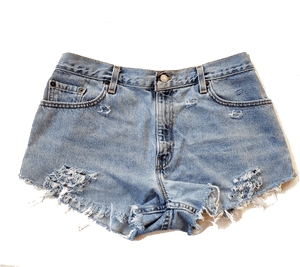 High Waist Vintage Levi's Denim Shorts 'Class='lazyload - Levis Jean Short Png, Transparent Png PNG