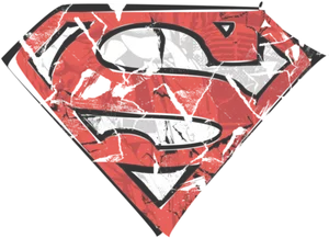 Distressed Superman Logo PNG Image