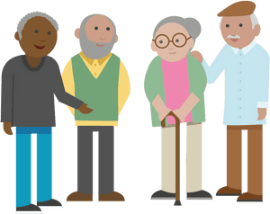 Transparent Older Adults Clipart - Old People Cartoon Png, Png Download PNG image with transparent background
