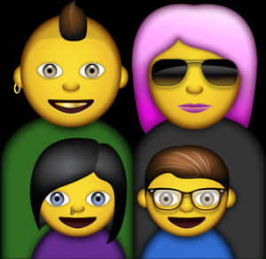 Diverse_ Emoji_ Faces_ Collection PNG image with transparent background
