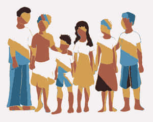 Diverse Family Illustration PNG image with transparent background