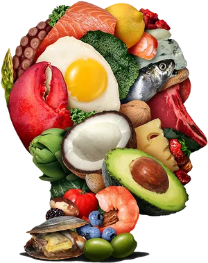 Diverse Food Collage PNG Image