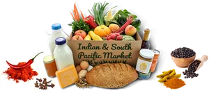 Diverse Grocery Selection Indian South Pacific Market PNG Image