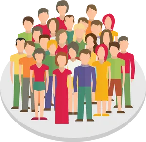 Diverse Group Gathering Illustration PNG Image