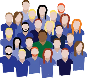 Diverse Group Illustration PNG Image