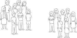 Transparent Groups Of People Png - Sketch, Png Download PNG image with transparent background