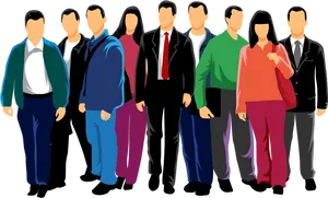 Diverse_ Group_of_ People_ Vector PNG Image