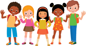 Children Of Different Races Clipart, HD Png Download PNG with transparent background