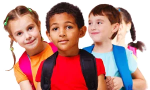 Diverse Groupof Elementary Students PNG Image