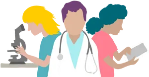 Diverse Healthcare Professionals PNG Image