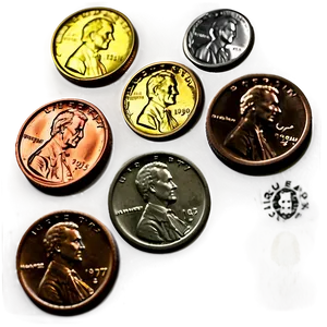 Diverse Pennies Png Pxd PNG Image