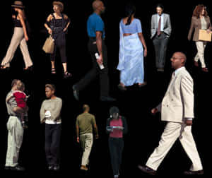 Diverse People Cutouts Collection PNG image with transparent background