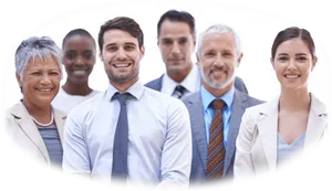 Diverse Professional Team Smiling PNG Image