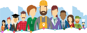 Diverse Professions Vector PNG image with transparent background