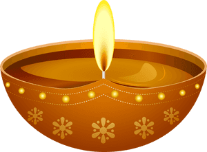 Diwali Festival Clay Lamp Illustration PNG image with transparent background