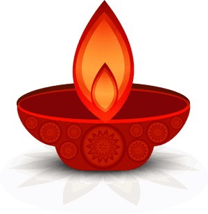Diwali Festival Clay Lamp Illustration PNG image with transparent background
