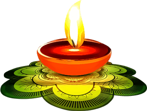 Diwali Festival Lamp Illustration PNG image with transparent background