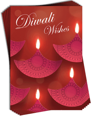 Diwali Wishes Greeting Card PNG image with transparent background