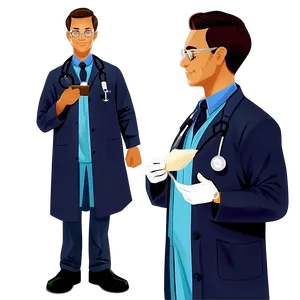 Doctor Cartoon Character Set Png 88 PNG Image