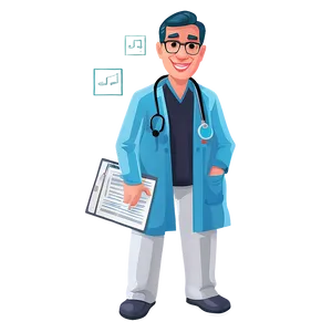 Doctor Cartoon Character Set Png Bto13 PNG Image