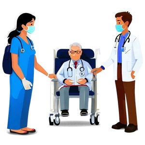 Doctor Cartoon With Patients Png Nyh12 PNG Image