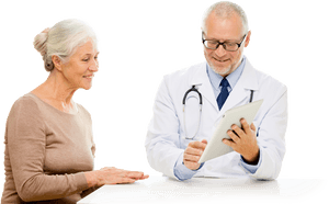 Doctor Discussing Patient Portal - Doctor And Patient Png, Transparent Png PNG