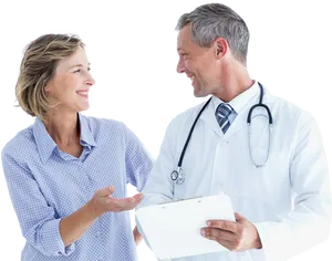 Doctor Consulting Happy Patient PNG Image