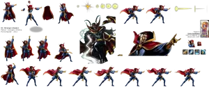 Doctor Strange Character Spritesheet PNG Image