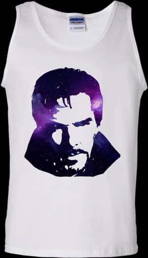 Doctor Strange Galaxy Print Tank Top PNG with transparent background