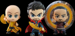 Doctor Strangeand Allies Figurines PNG image with transparent background