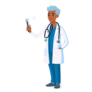 Doctor with Stethoscope Cartoon PNG 06212024 PNG