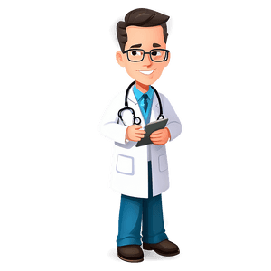 Doctor with Stethoscope Cartoon PNG wef24 PNG