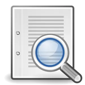 Document Magnifying Glass Icon PNG Image