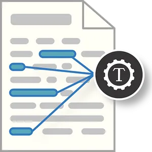Document Text Extraction Icon PNG Image