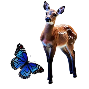 Doe And Butterfly Png 39 PNG Image