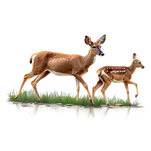 Doe Crossing Stream Png 40 PNG Image