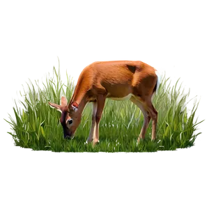 Doe Grazing Grass Png Yxi PNG Image