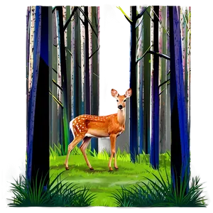 Doe In Forest Background Png 63 PNG Image